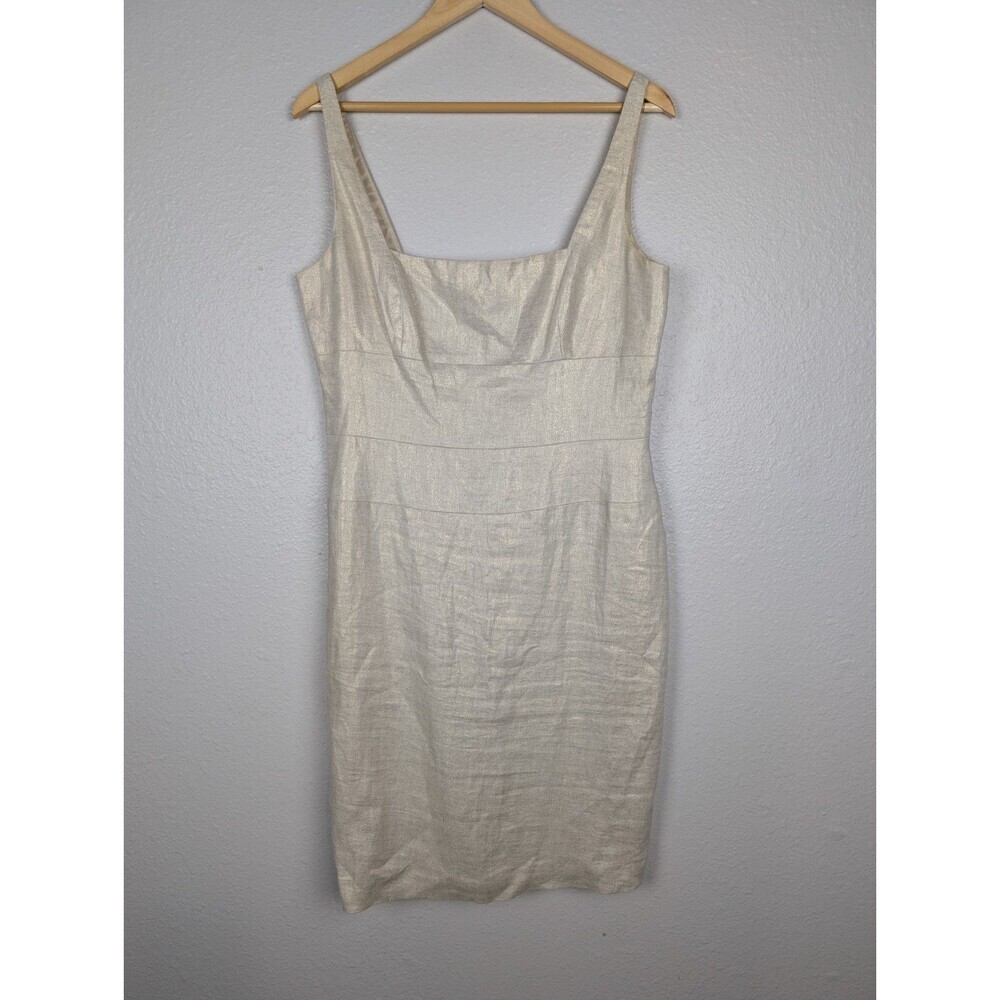 Ralph Lauren Cream Linen-Blend Mini Dress